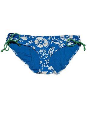 American Eagle Blue Floral Bikini Bottom Size XL Adjustable Ties Swimwear Swim